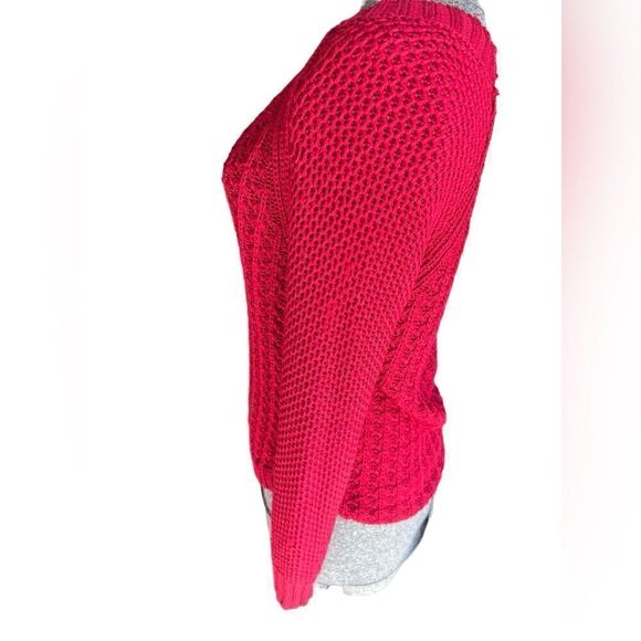 Calvin Klein Jeans Ladies Crewneck Sweater Red - Picture 9 of 13